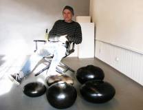 Allen Moe at Gallery Cygnus with Pots